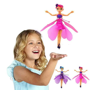 Muñeca de hadas luminosa de vuelo de inducción para niños, Mini Dron RC, muñeca de princesa, juguete de juguete para niña, regalo de cumpleaños creativo